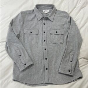 Men's Fleece Gray Button-Up Shirt by For The Republic